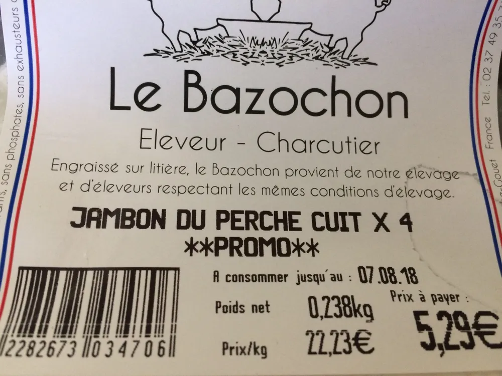 Jambon du perche cuit