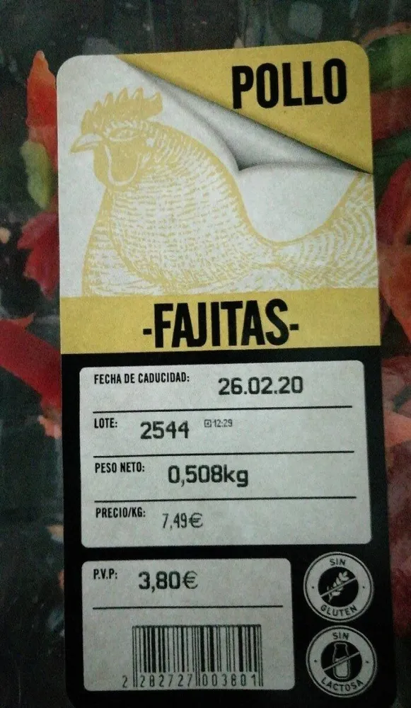 Fajitas pollo y verduras