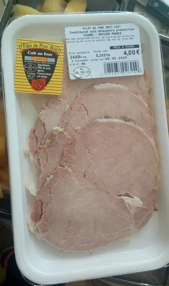 Filet de porc rôti cuit
