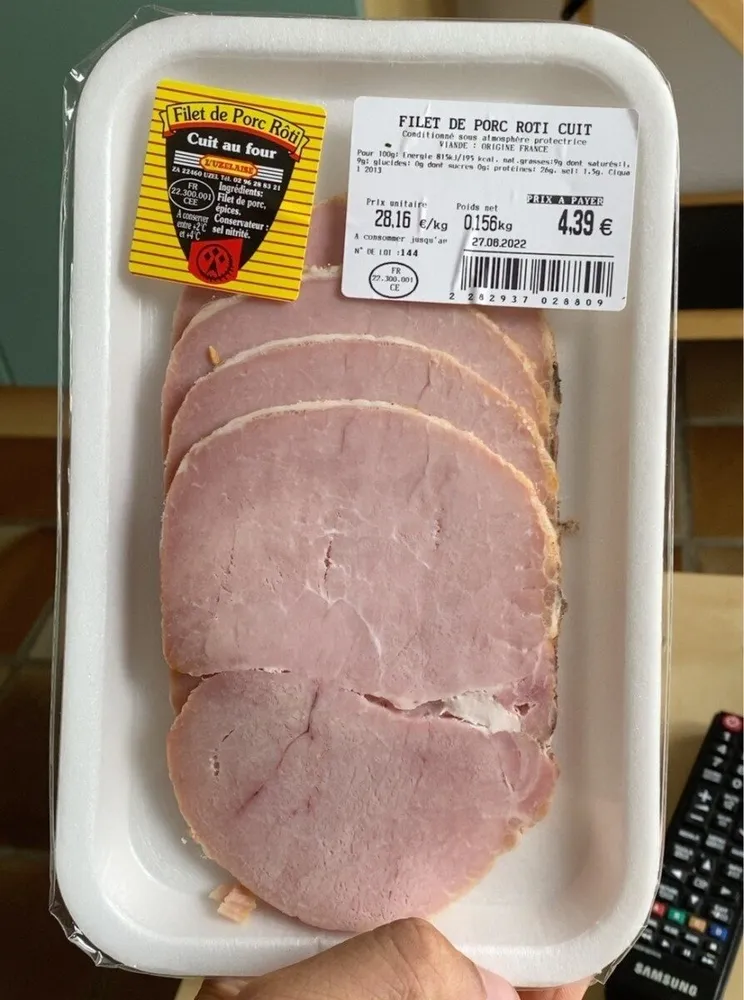 Filet de porc roti cuit