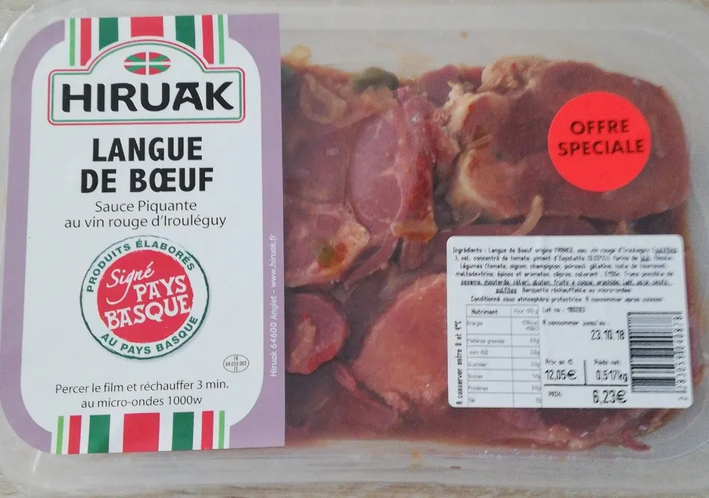 Langue de bœuf sauce piquante
