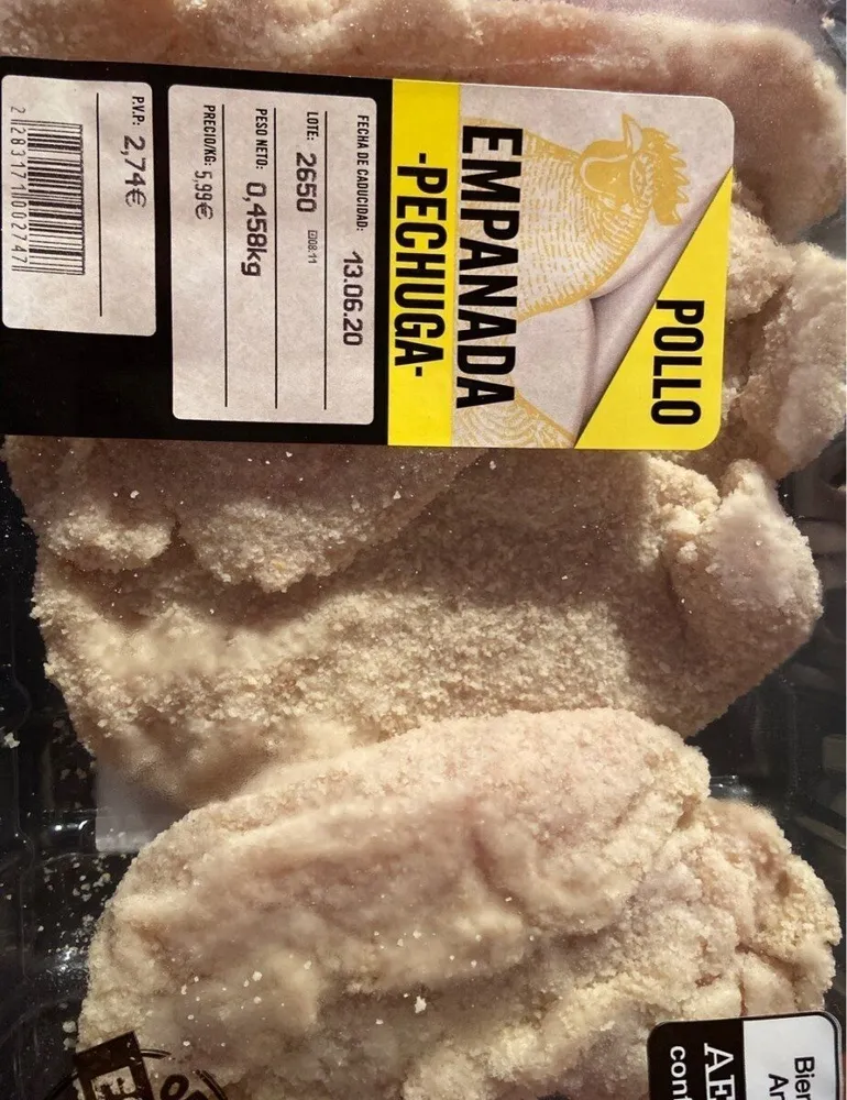 Pechuga de pollo empanada