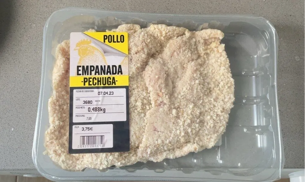 Pechuga de pollo empanada