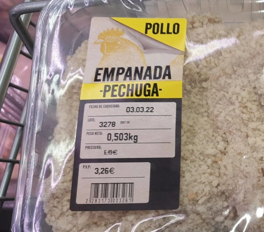 Pechuga de pollo empanada