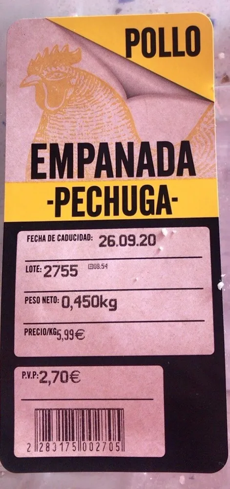 Empanada pechuga