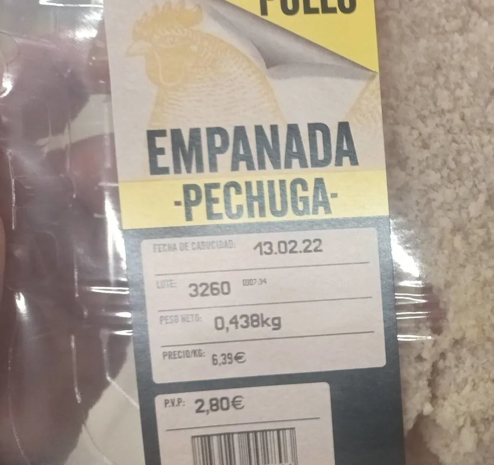 Pechuga de pollo empanada