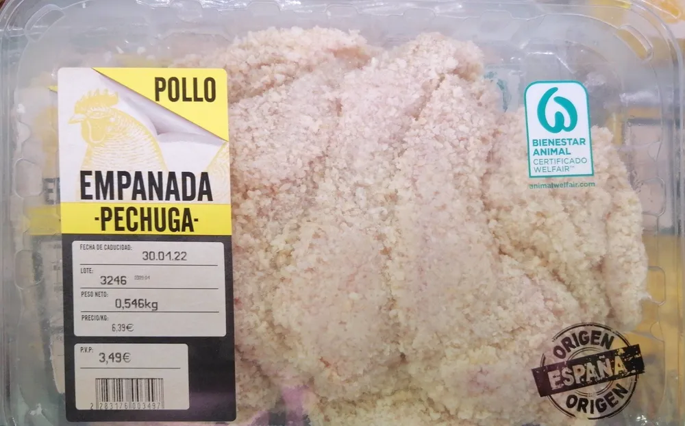 Pechuga de pollo empanada