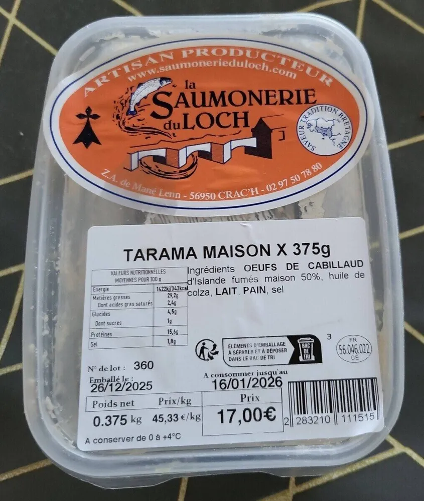Tarama maison 375g