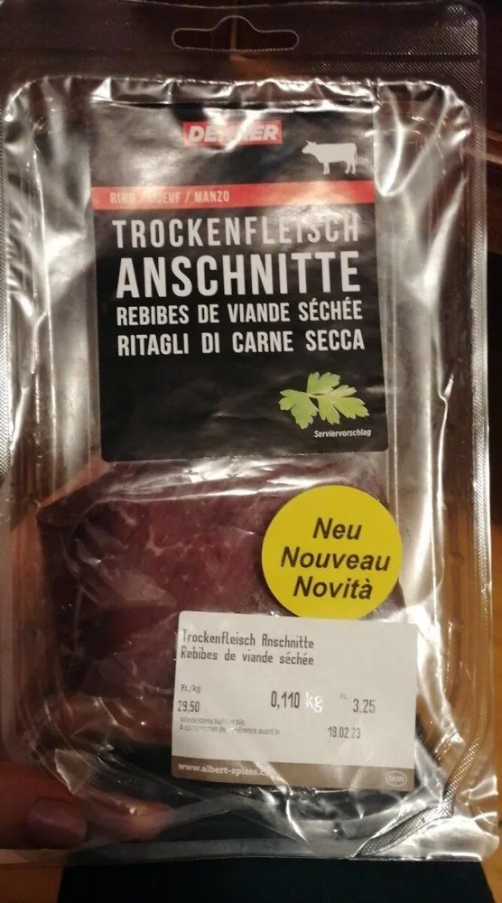 Trockenfleisch Anschnitte