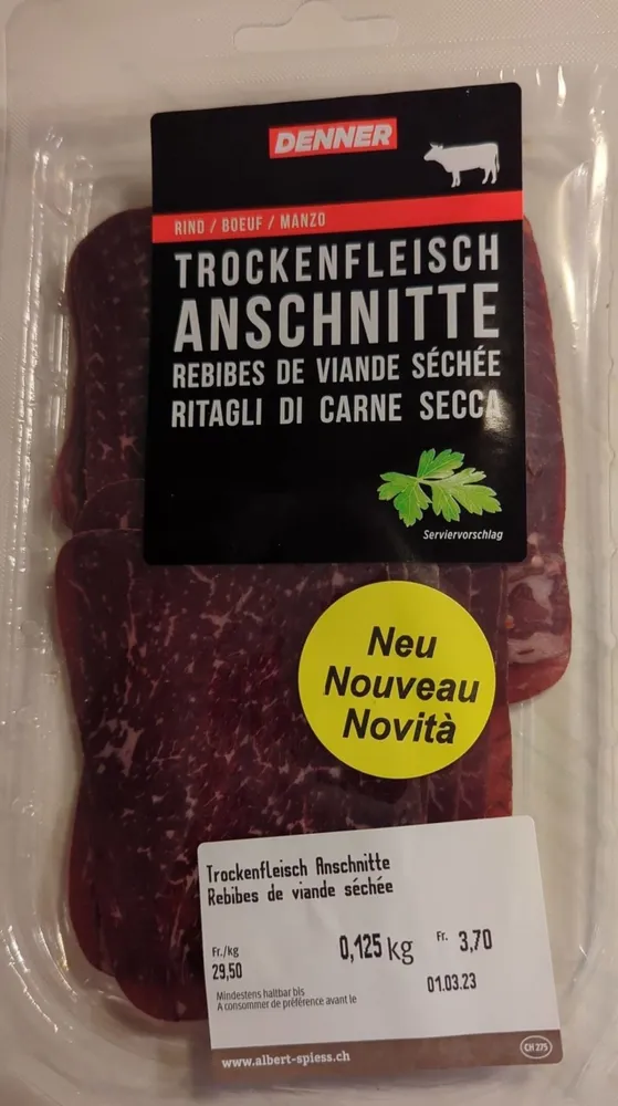 Rebibes de viande séchée