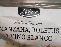 Pollo relleno con manzana boletus y vino blanco