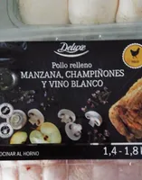 Pollo relleno de manzana champiñones y vino blanco