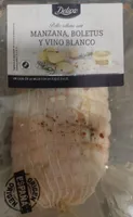 Pollo relleno con manzana, boletus y vino blanco