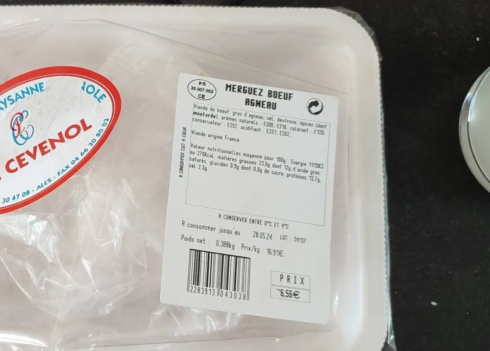 Merguez bœuf agneau