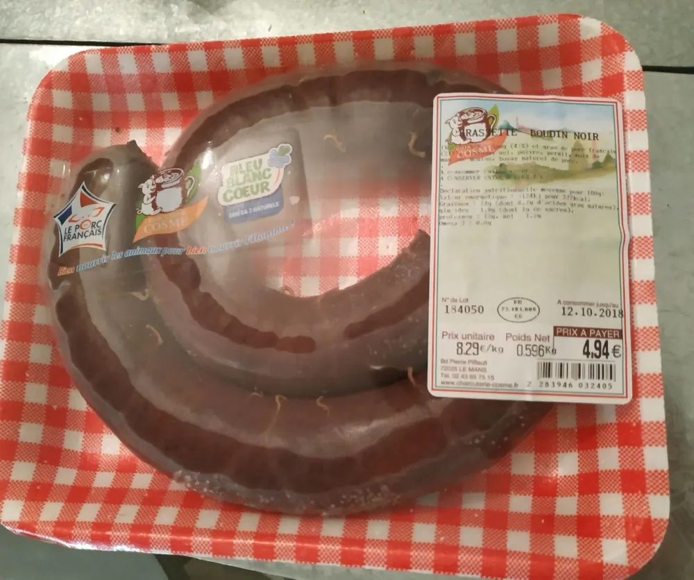 Rassette boudin noir