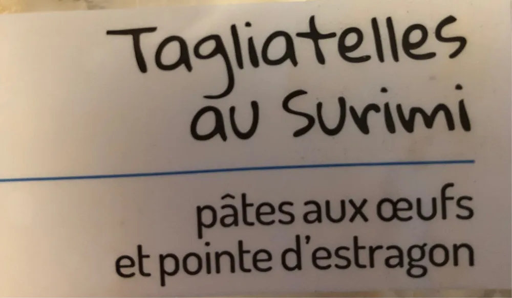 Tagliatelles au surimi