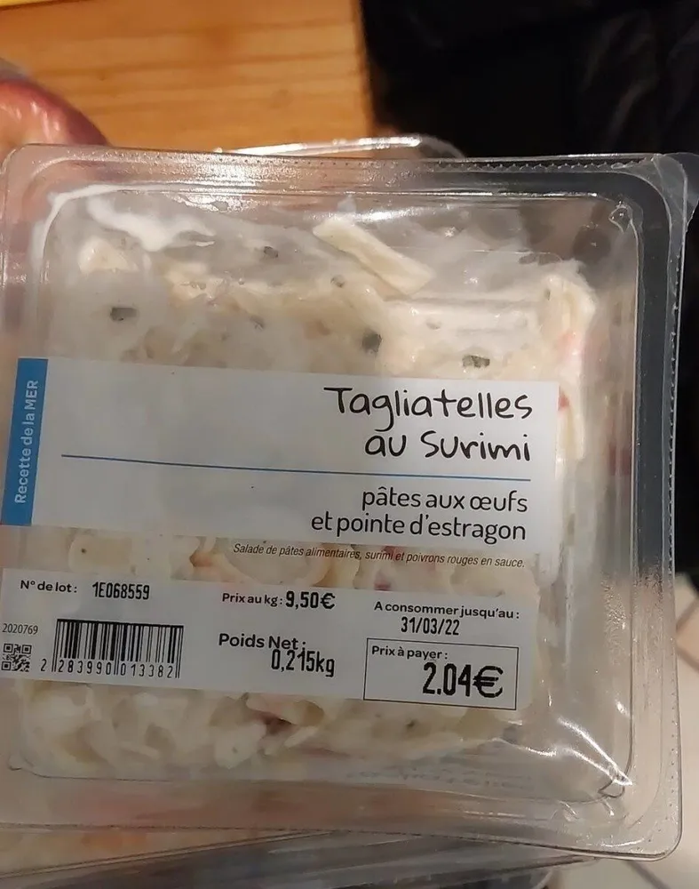 Tagliatelles au surimi