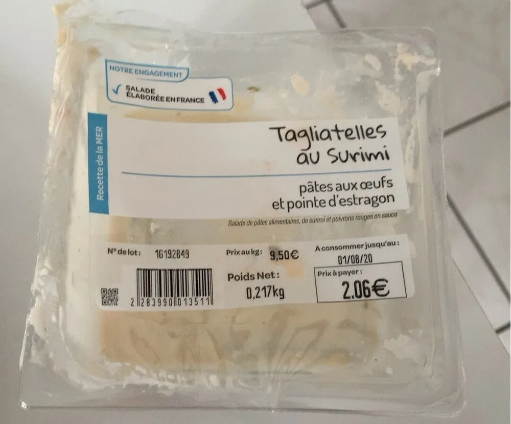 Tagliatelles au surimi