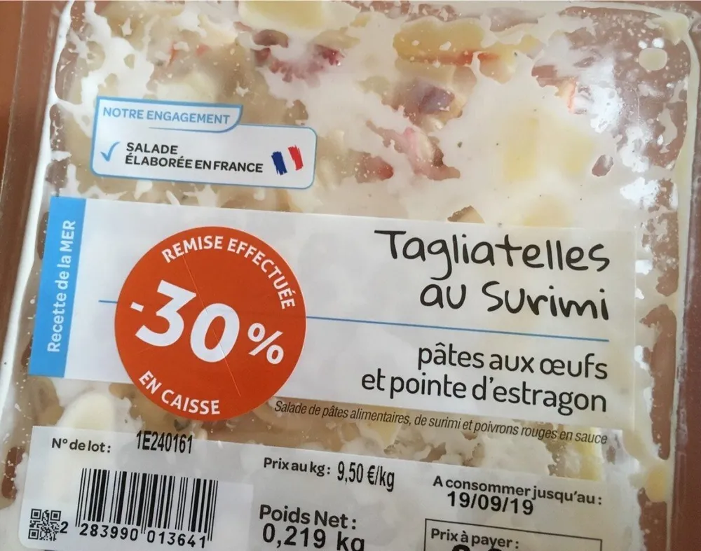 Tagliatelle au surimi