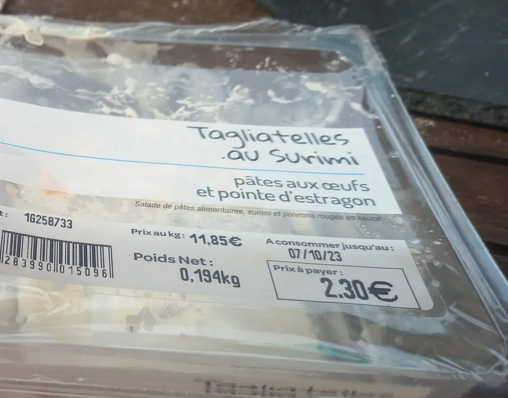 Tagliatelles au surimi