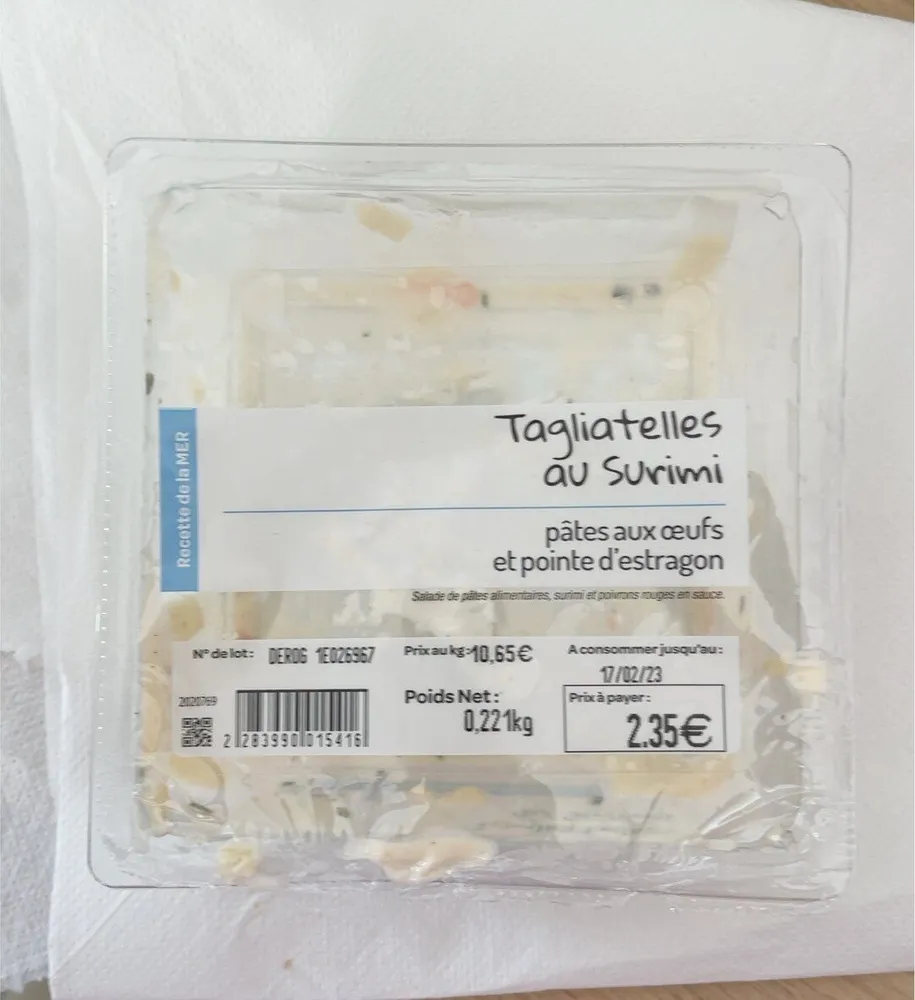 Tagliatelles au surimi