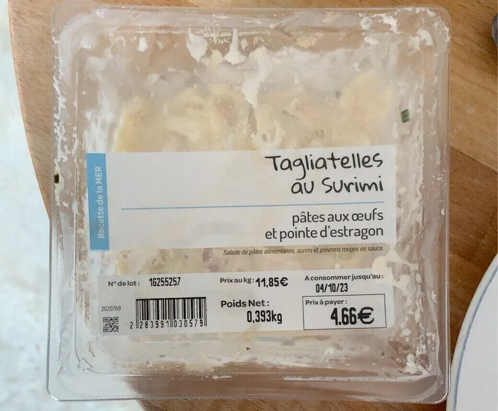 Tagliatelle au surimi