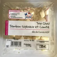 Trio chou, jambon supérieur et comté AOP