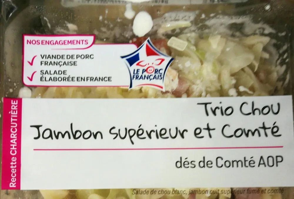 Trio chou, jambon supérieur, comté