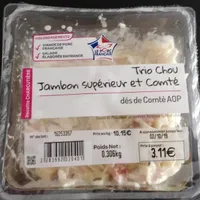 Trio chou jambon supérieur et comté