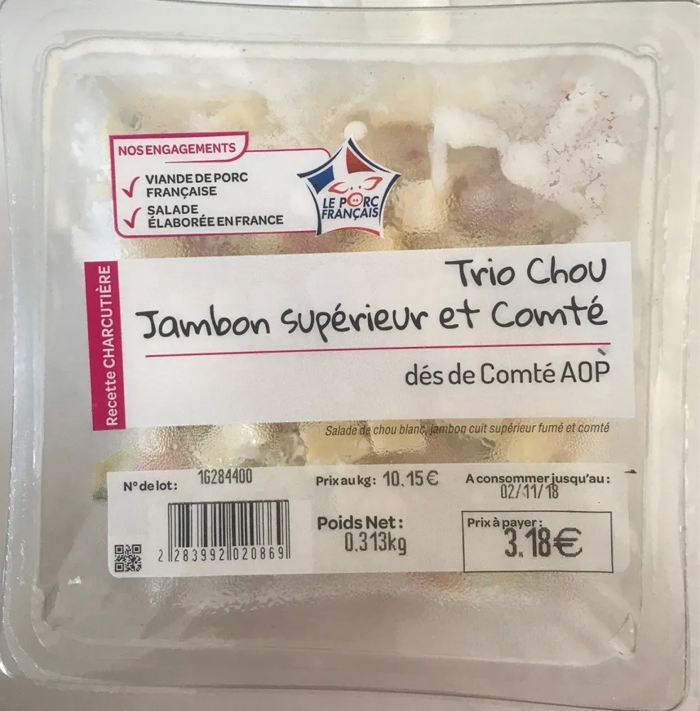 Trio chou jambom supérieur et comté