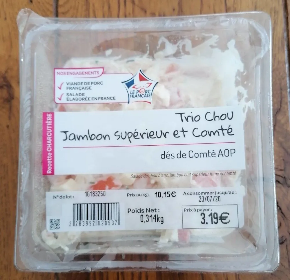 TRIO CHOU JAMBON SUPERIEUR ET COMPTÉ