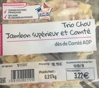 Trio Chou jambon et comté