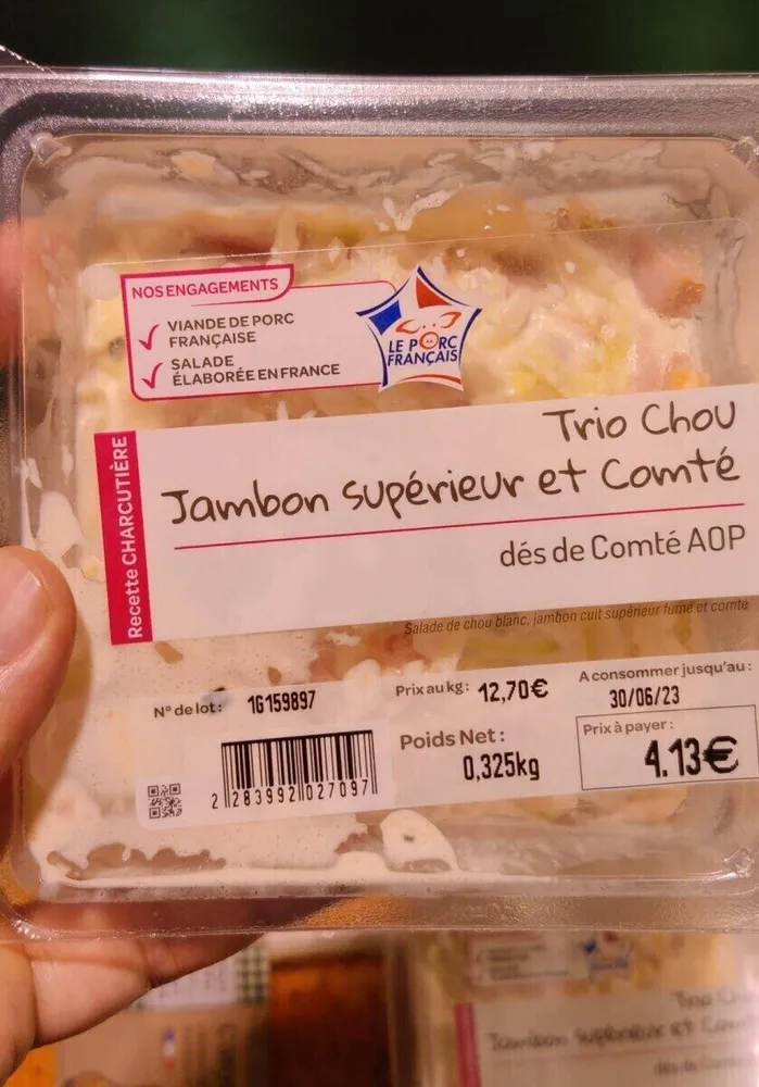 Trio Chou jambon supérieur et comté