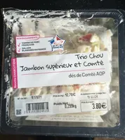 Trio chou Jambon supérieur et Comté