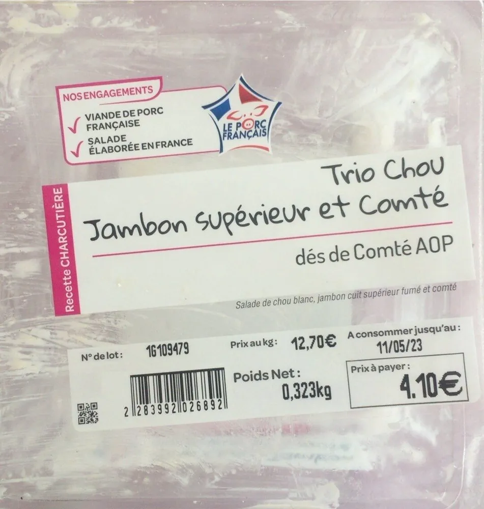 Trio chou jambon superieur et comte