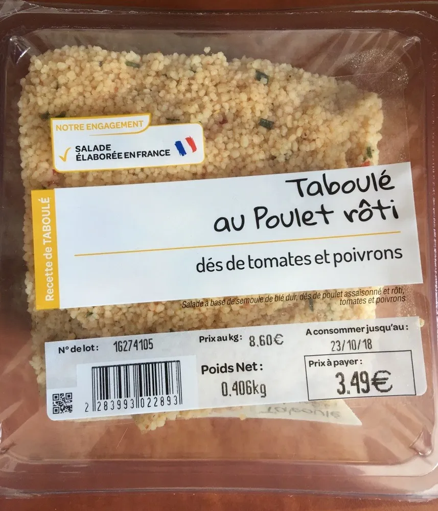 Taboulé au poulet rôti
