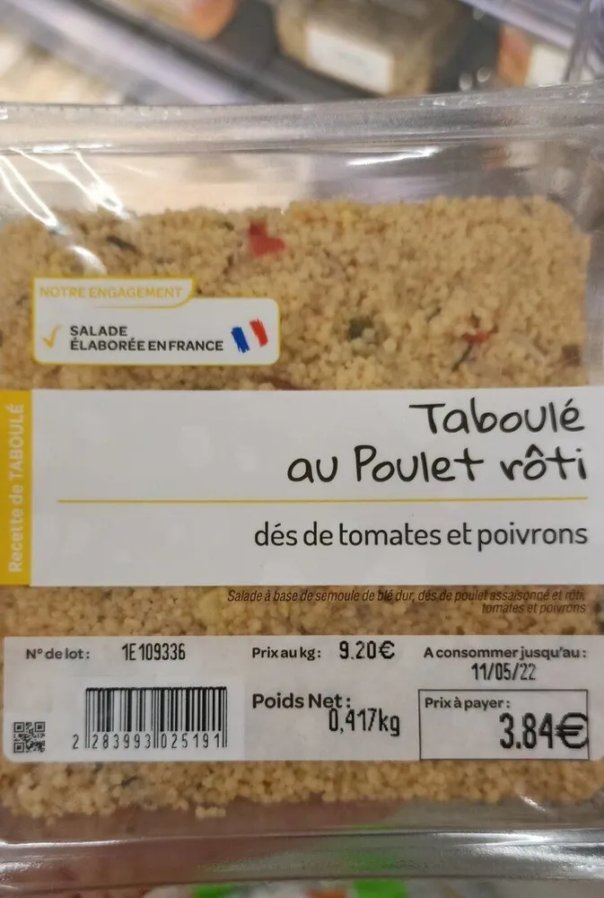 Taboulé poulet roti