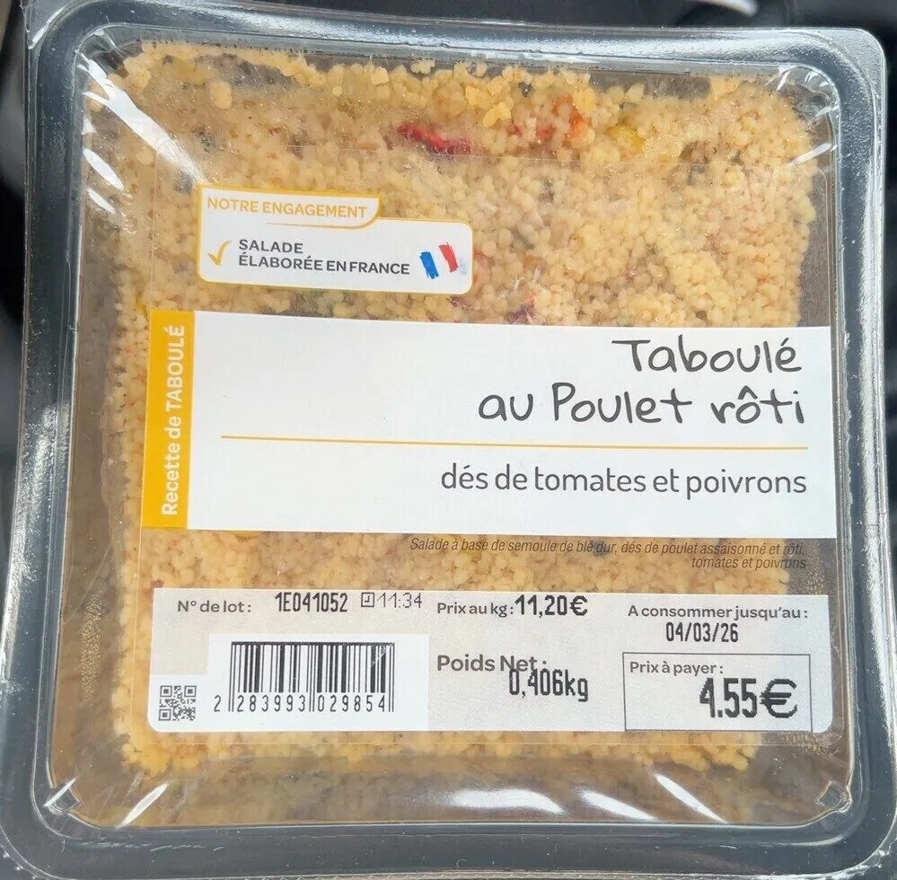 Taboulé au poulet rôti