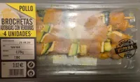 Brochetas adobadas con verduras