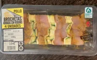 Brochetas adobadas con verduras