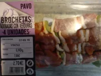 Brochetas de Pavo Adobadas con Verduras