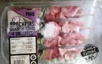 Brochetas adobadas con verduras