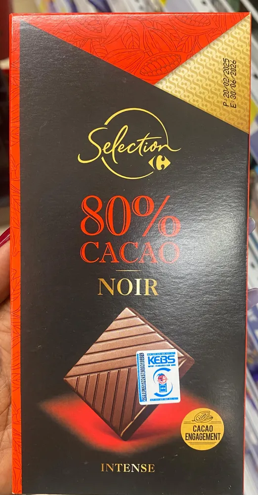 Chocolat Noir 80% Cacao Selection