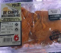 Pollo de campo muslo barbacoa miel