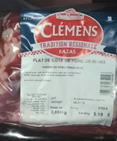 Plat de côte de porc demi sel