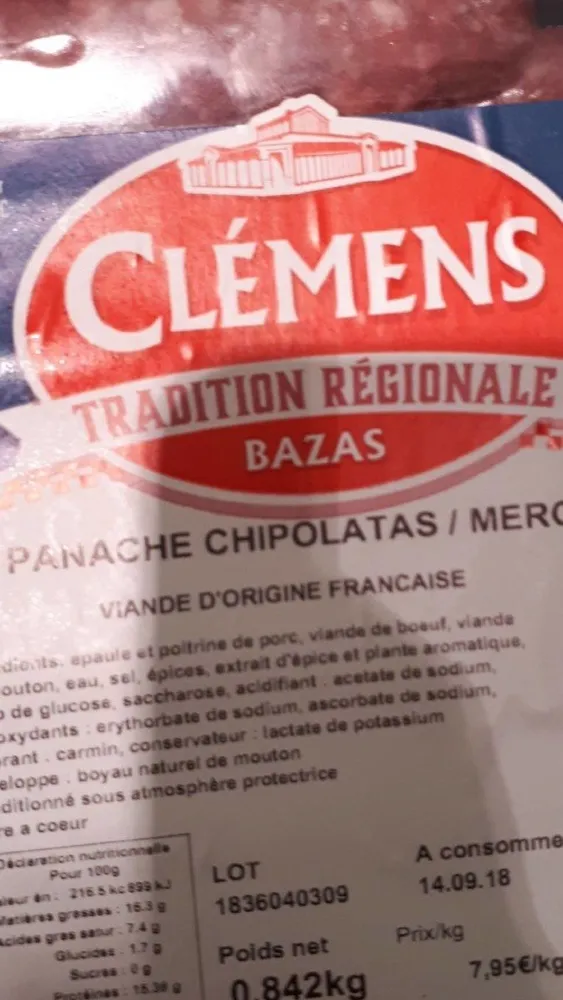 Panache chipolata merguez