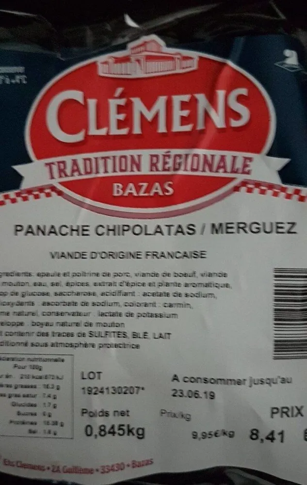 Panache chipolatas/merguez