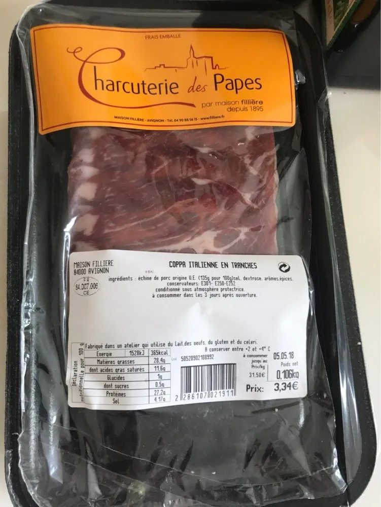 Coppa italienne en tranches