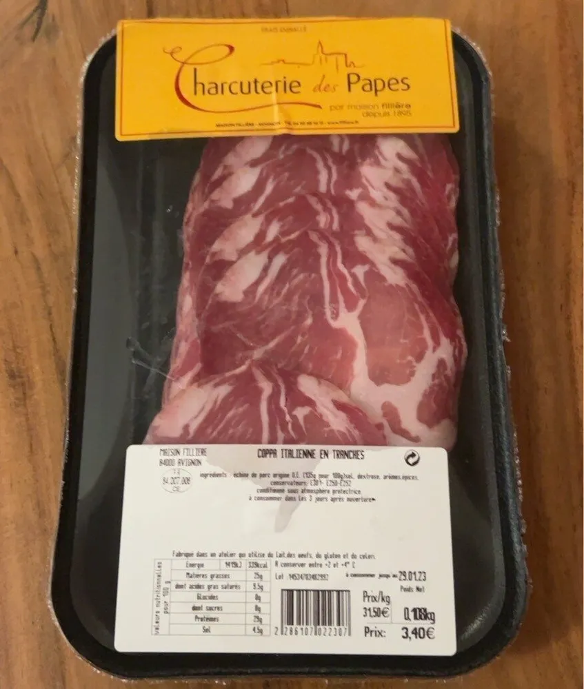 Coppa italienne en tranches
