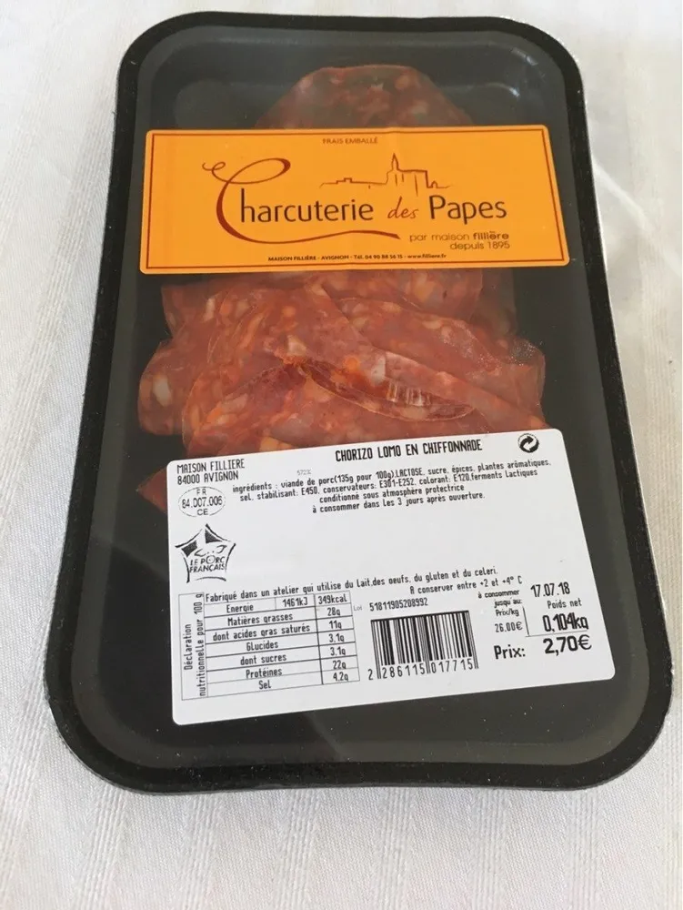 Chorizo Lomo en chiffonnade